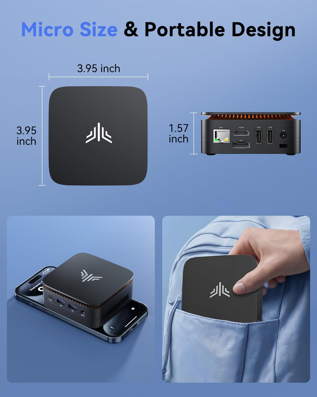 KAMRUI Essenx E1 Mini PC: 16GB DDR4 RAM 512GB M.2 SSD – Feature Highlight