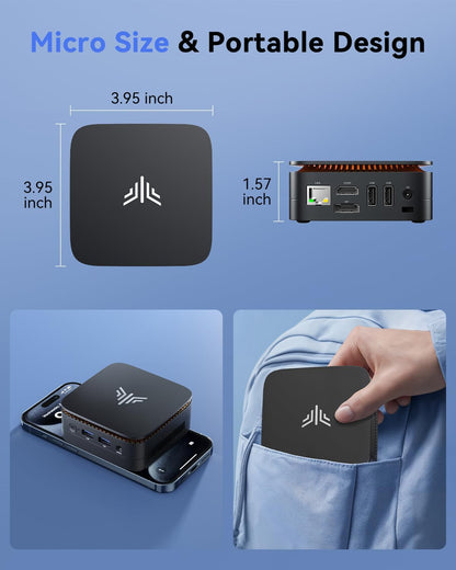 KAMRUI Essenx E1 Mini PC: 16GB DDR4 RAM 512GB M.2 SSD – Feature Highlight
