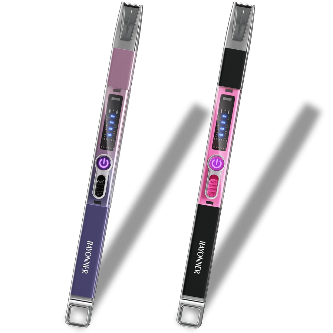 RAYONNER Lighter Electric Candle Lighter (2 Pack - Pink/Purple Gradient&Black-Pink)