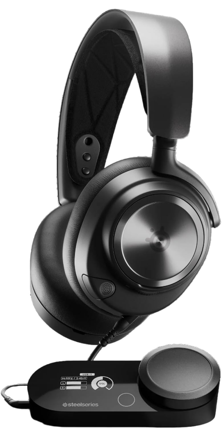 SteelSeries Arctis Nova Pro for Xbox Multi-System Gaming Headset - Premium Hi-Fi Drivers - Hi-Res Audio - 360° Spatial - GameDAC Gen 2 - Quad-DAC - ClearCast Gen 2 Mic - Xbox, PC, PS5, PS4, Switch