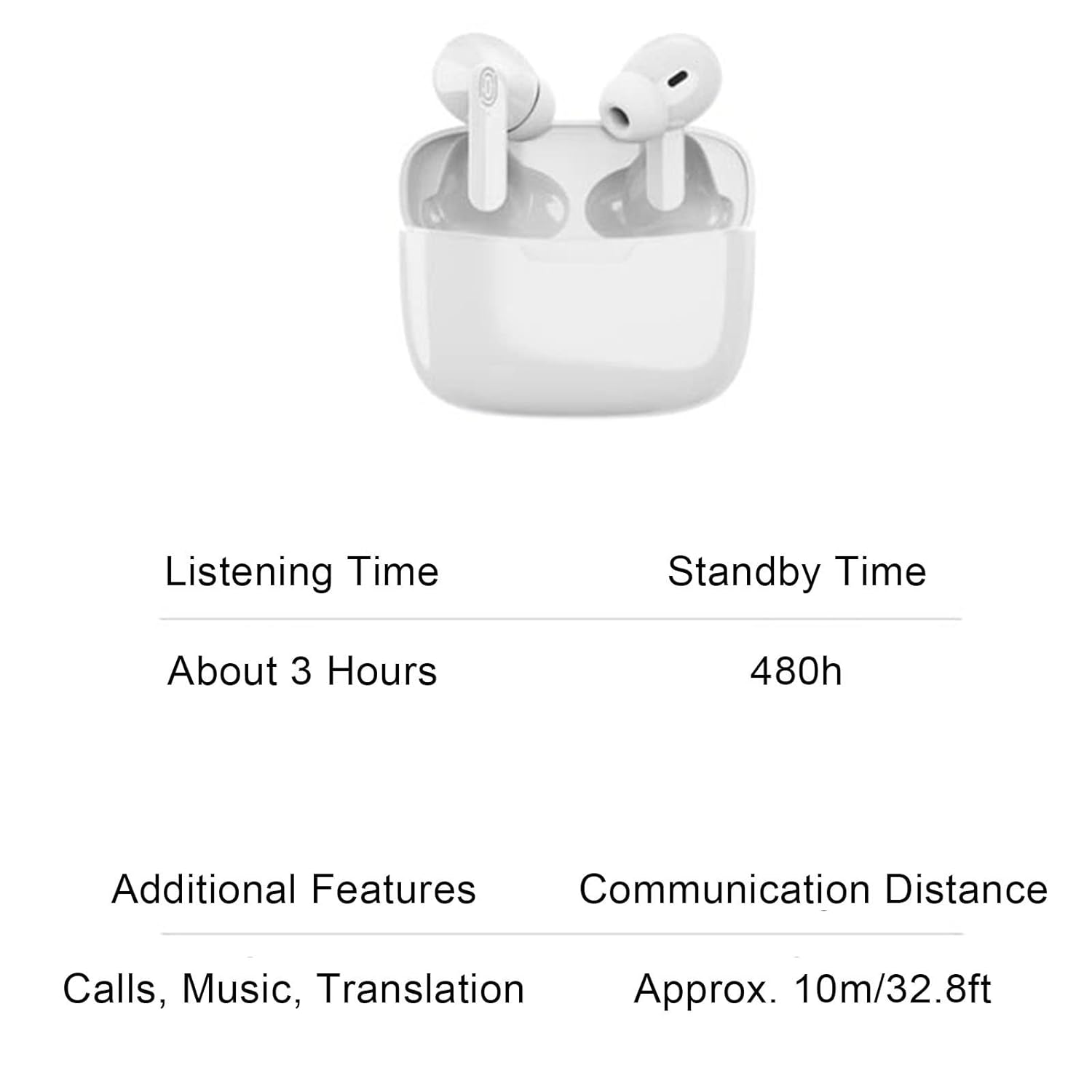 Translate Earbuds, Y113 Translator Device, 114 Language Instant Smart Voice Translator, Two Way Translator Device, Portable Language Translator Device Compatible with iOS Android
