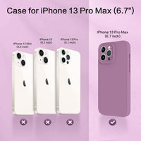 BENTOBEN Silicone Case Designed for iPhone 13 Pro Max Case (6.7 inch), Slim Liquid Silicone Full Body Screen Camera Protective Shockproof Phone Case with Soft Microfiber Lining, Lilac Purple