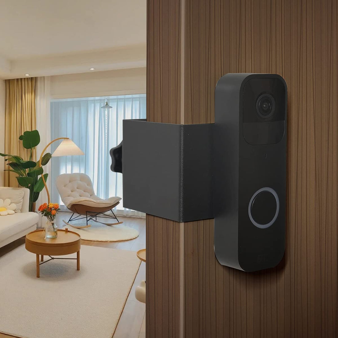 Anti theft Blink Doorbell Mount,No drill blink doorbell camera mount for Apartment door,Blink video doorbell holder Compatible with blink doorbell