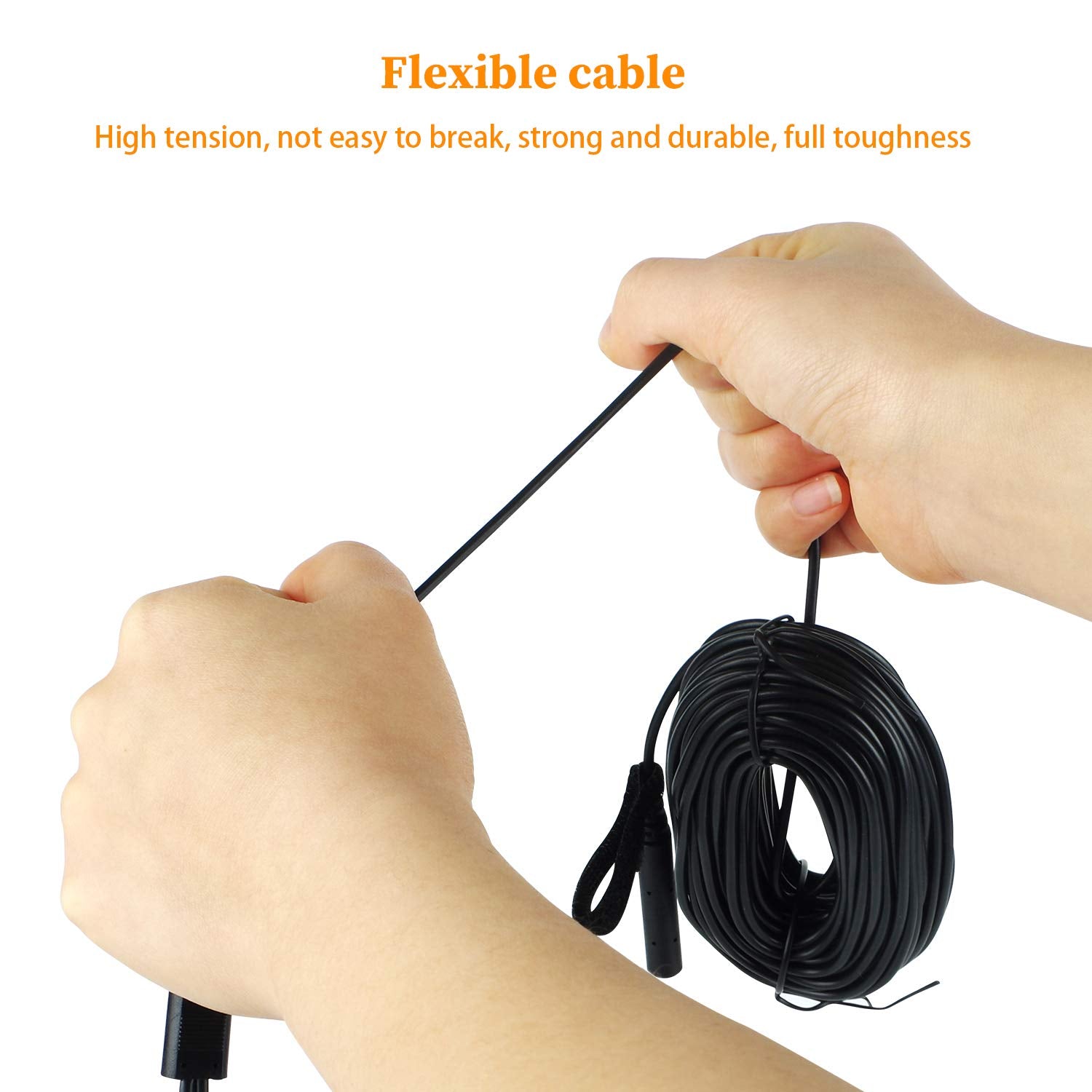 Dericam High Sensitive Microphone for CCTV/IP Camera/DVR/NVR, Audio Pickup Device, 60 Feet Cable, with 1 Female to 2 Male Power Splitter, No Power Supply Included, AP1-2B, Black