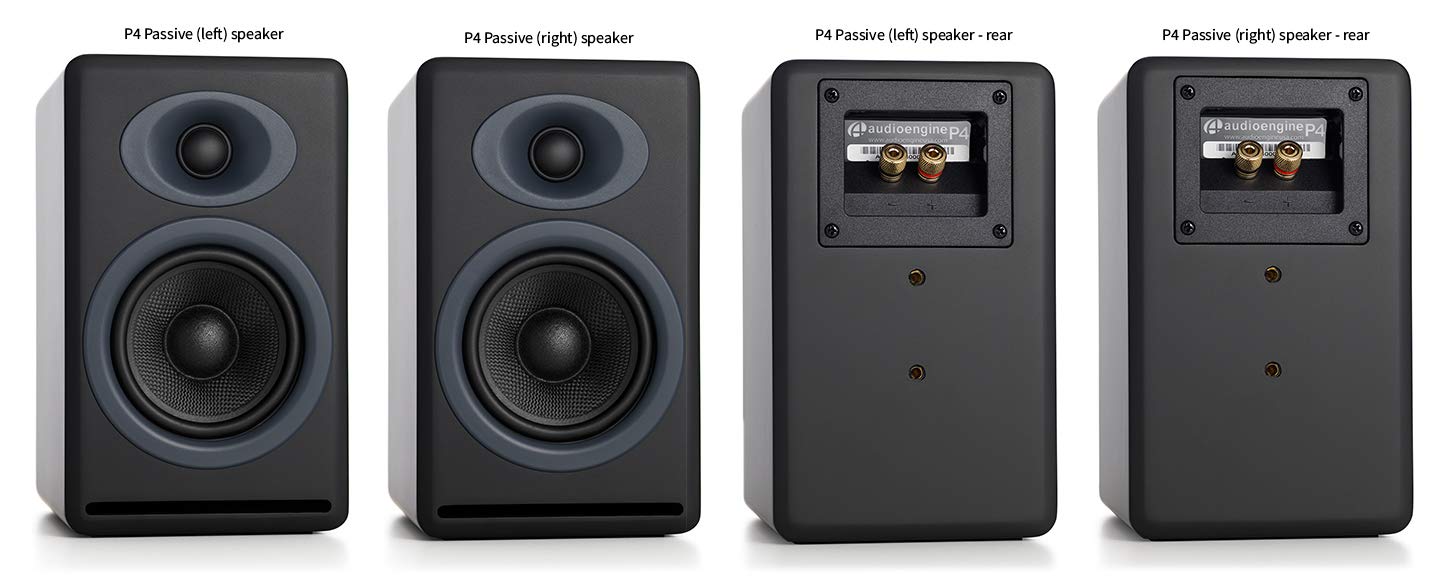 Audioengine P4 Premium Passive Bookshelf Speaker Pair (White)