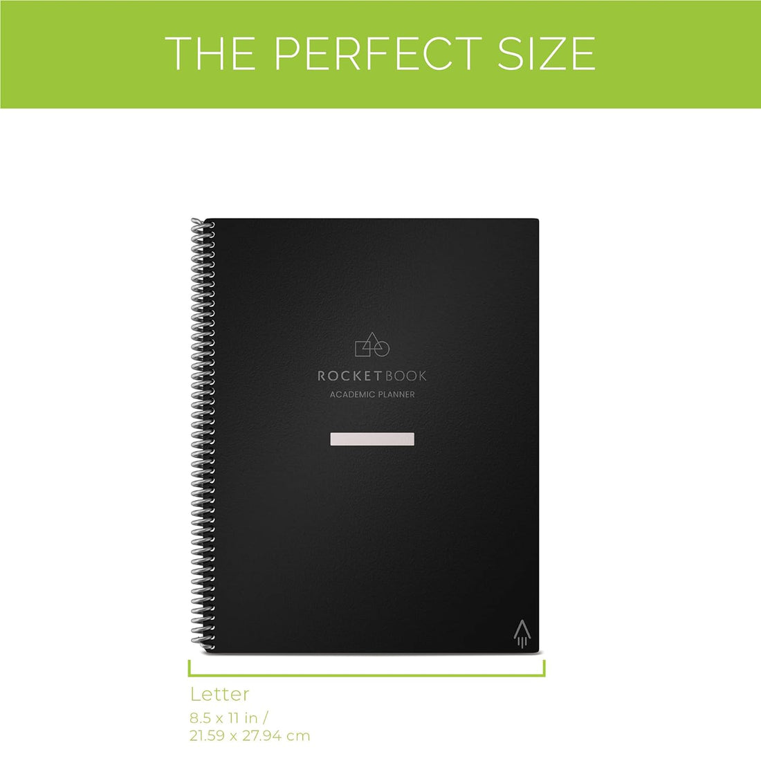 Rocketbook Reusable Academic Planner for Students and Teachers, Includes 13 page types, Black Cover, Letter Size
