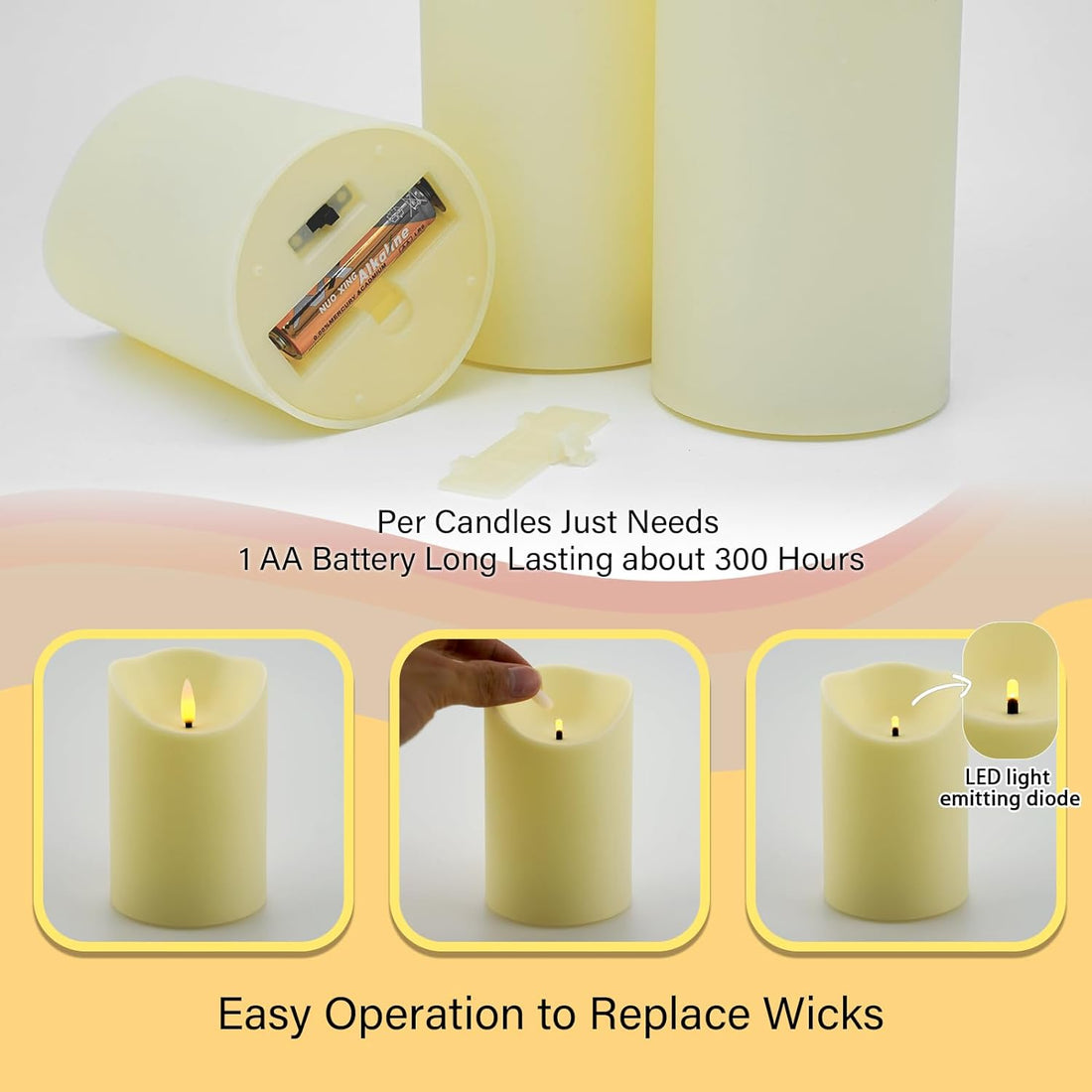 Waterresident Waterproof Flameless Candles