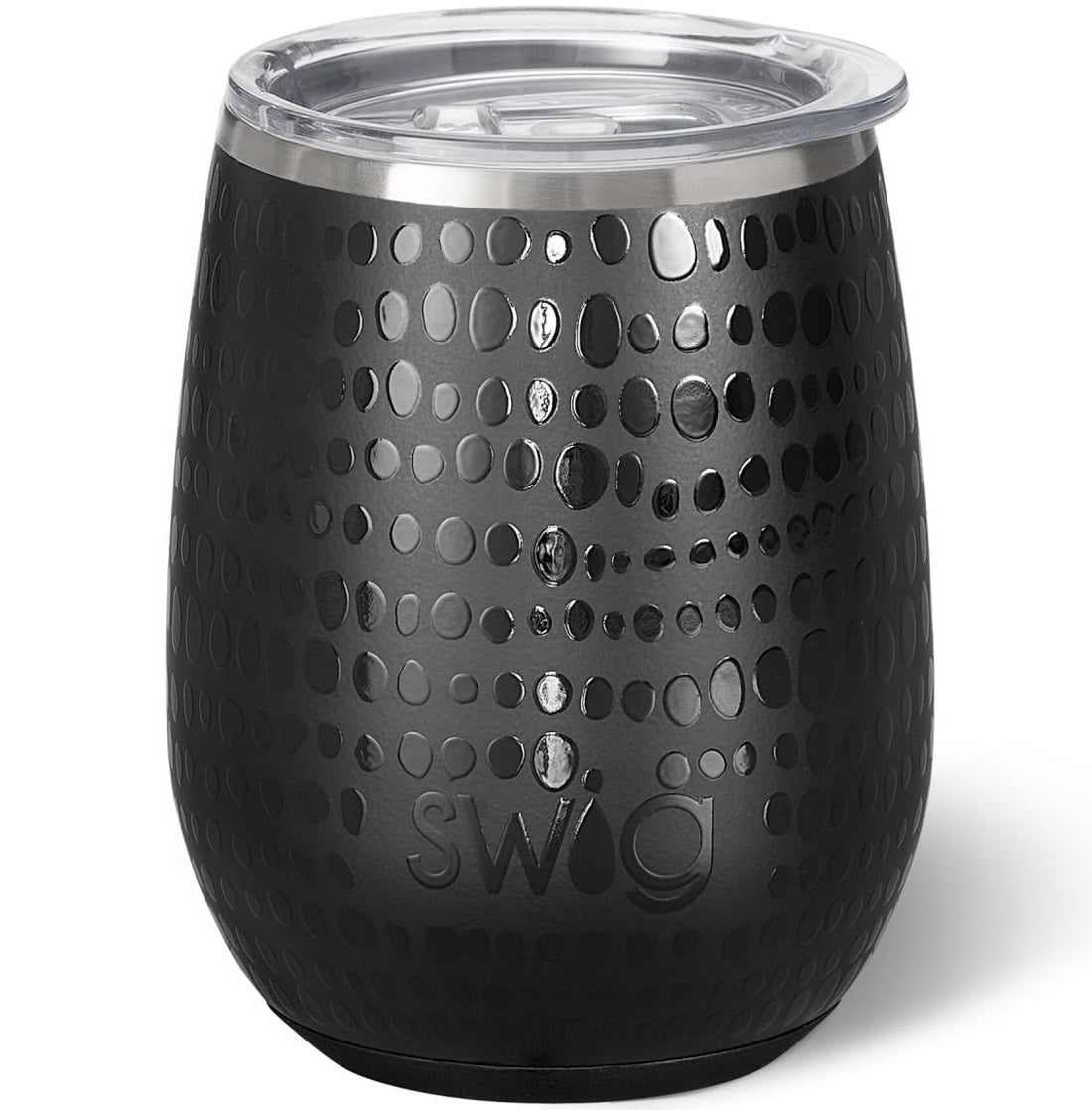 Swig 14oz Wine Tumbler | Insulated Wine Tumbler with Lid, Dishwasher Safe, Stainless Steel Wine Tumblers for Women, Insulated Wine (Glamazon Onyx)