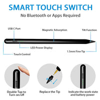 Stylus Pen for Apple iPad - iPad Pencil with Palm Rejection & Tilt Sensitive Compatible with 2018-2022 iPad 10th 9th 8th 7th 6th iPad Pro 11/12.9 Inch iPad Air 5th 4th 3rd iPad Mini 6th 5th Generation