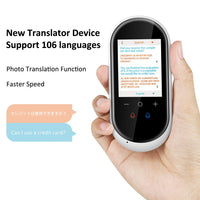 Language Translator Device - Voice Translator Device Two Way - 106 Languages Interpreter in Real Time - Voice & Photo Translation Learning Travelling Abroad Shopping Business Chat Shopping, White