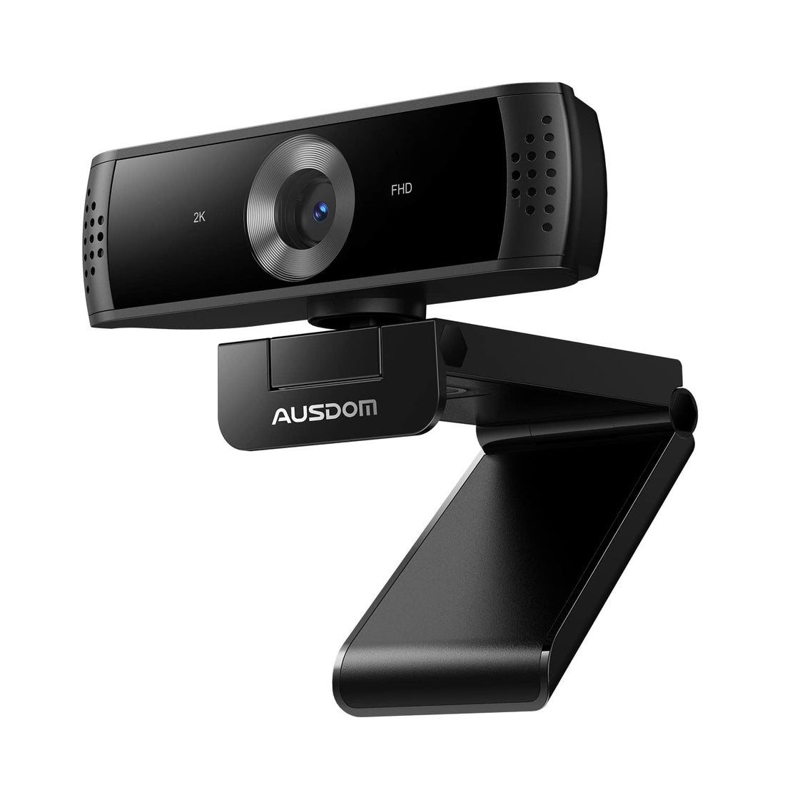 AUSDOM 2K Webcam, Live Streaming Web Camera with Microphone, Desktop or Laptop USB Webcam with 75 Degree View Angle, HD Webcam for Video Calling, Recording, Conferencing, Streaming, Gaming