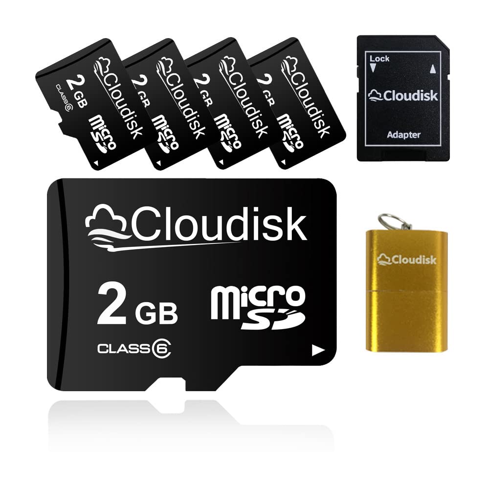 5Pack 2GB Micro SD Card 2 GB MicroSD Memory Card Class4,Bulk Sale