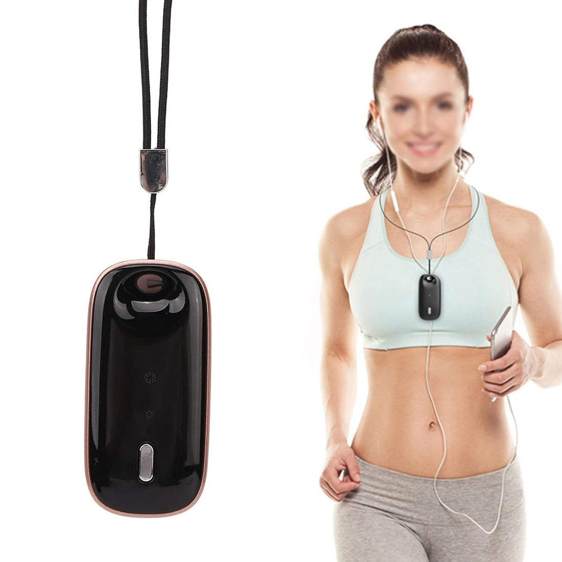 Wearable Air Necklace, Rechargeable Mini Low Noise Personal Air Purifiers, Portable Travel Size Negative Ion Air Cleaner for Adults and Kids, Home Travel, Running, Fitness (2#)