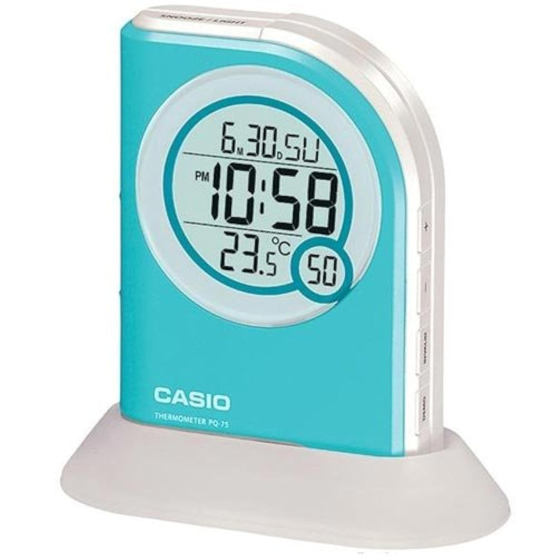 Casio Pq75-2df Multi Function Digital Thermometer Table Top Alarm Clock