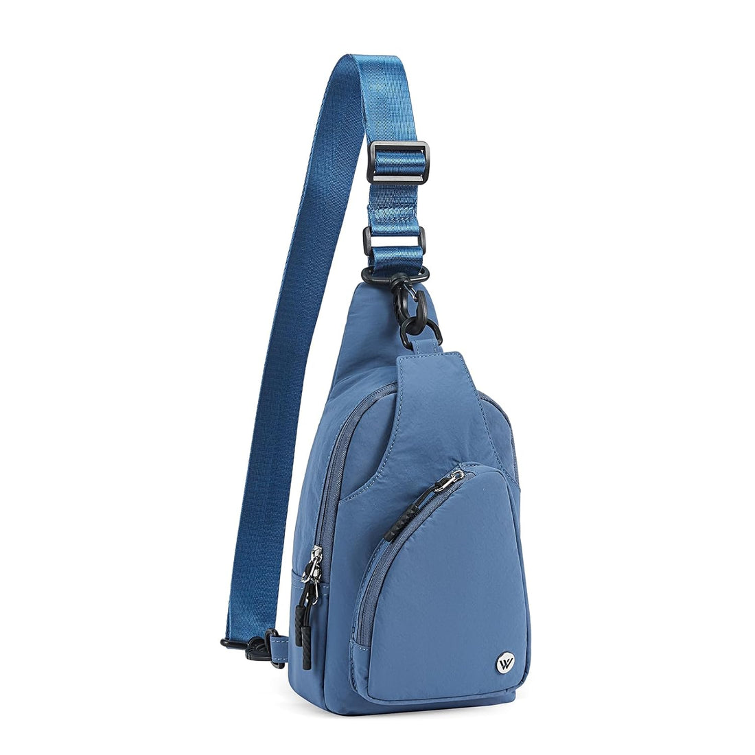 WESTBRONCO Small Sling Bag for Women Nylon Crossbody Fanny Pack Sling Backpck Lightweight for Travel Casual Daily, Blue