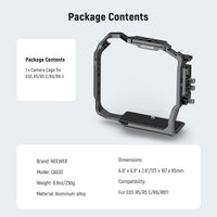 NEEWER Camera Cage for EOS R5 R5 C R6 R6 II & BG-R10 Battery Grip with HDMI Cable Clamp 3/8 Inch ARRI Positioning & 1/4 Inch Thread, Cold Shoe Compatible with Canon DJI Gimbals Arca Type QR System, CA033