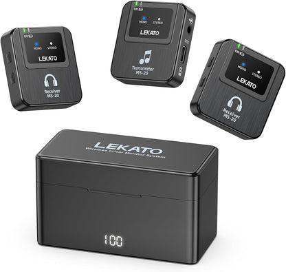 LEKATO Wireless in-Ear Monitor MS-20 Charging – Front View