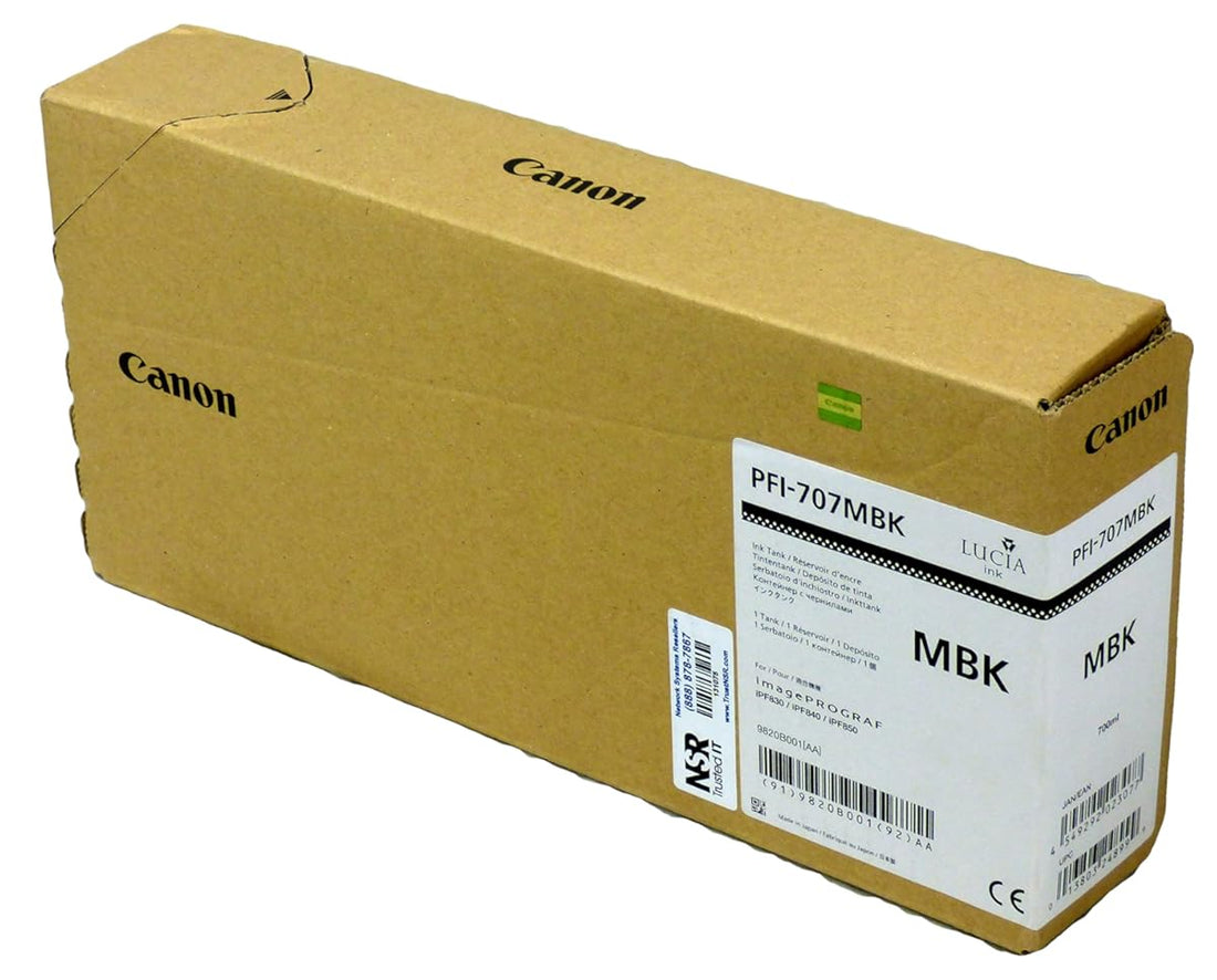 None Canon 700ml PFI-707 Pigment Matte Black Ink Tank for iPF830 iPF840 iPF850 CAD Plotters