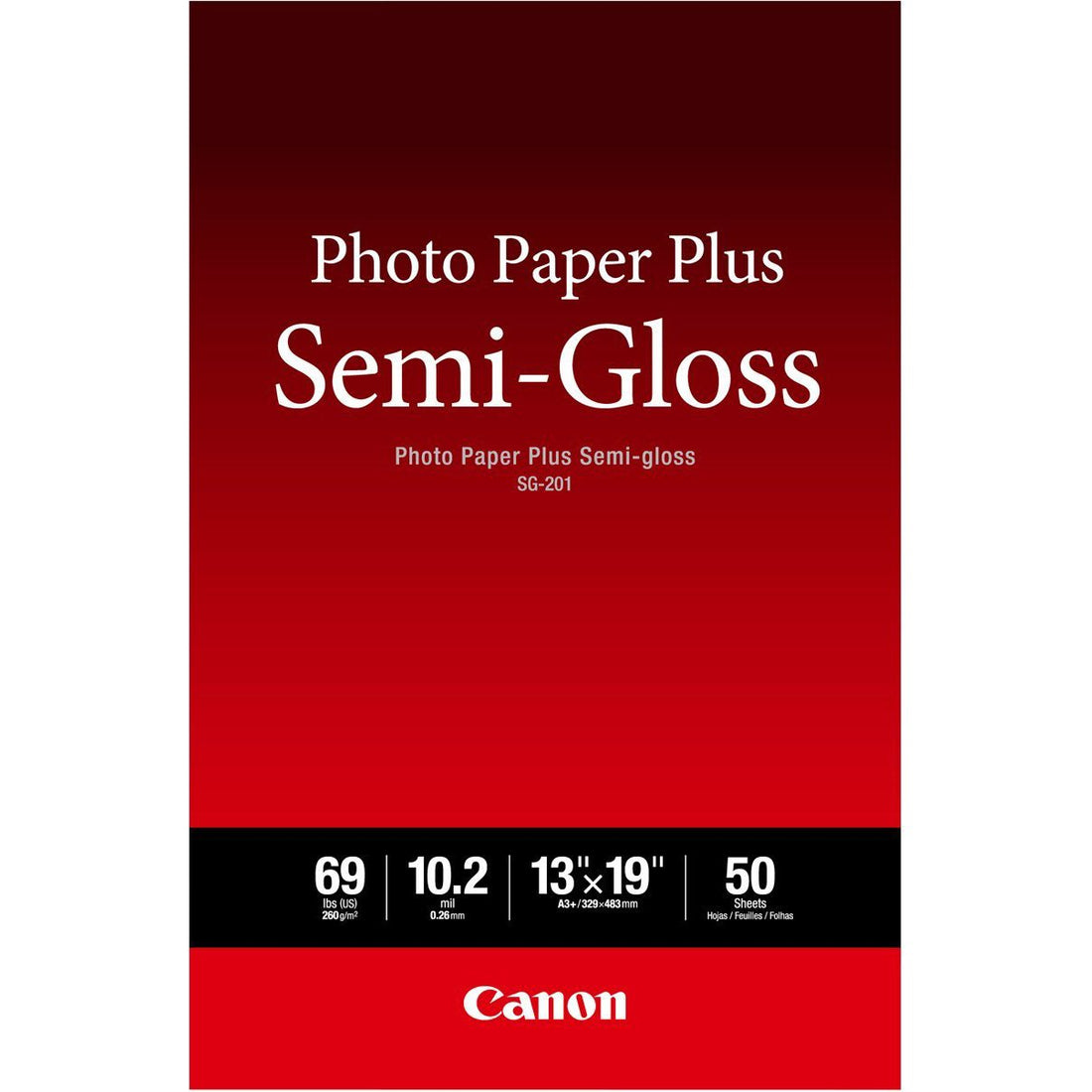 Canon SG-201 13X19(50) Photo Paper Plus Semi-Gloss 13" x 19" (50 Sheets) (SG-201 13X19)