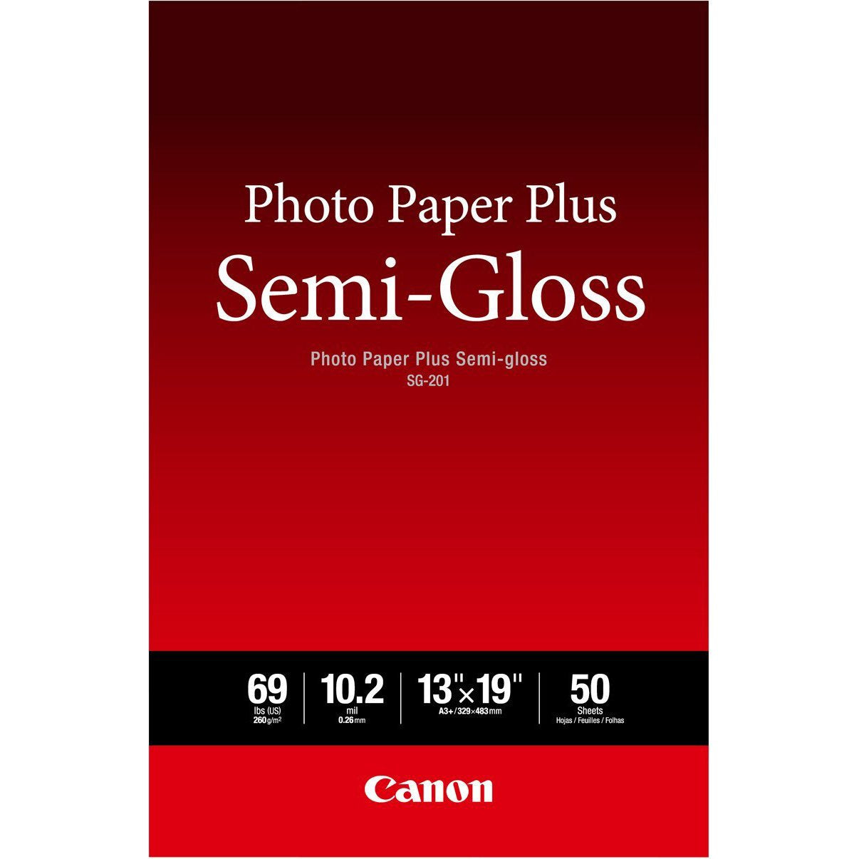 Canon SG-201 13X19(50) Photo Paper Plus Semi-Gloss 13" x 19" (50 Sheets) (SG-201 13X19)