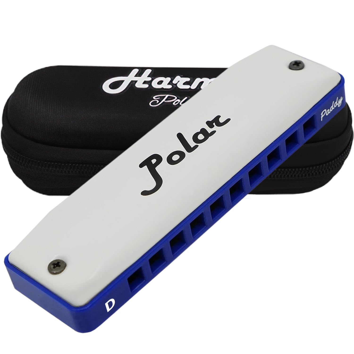 Harmo Polar Diatonic Harmonica Key of D, Paddy Richter Tuning - Specialized for Irish, Bluegrass, Celtic, and Folk Music, Mouth Organ With Case, Harmonica for Kids, Adults, Beginners & Professionals