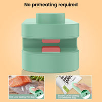 Mini Bag Sealer, Vcnoeo 2 in 1 Heat Sealer with Cutter for Snacks ,1200mAh Rechargeable Handheld Plastic Bag Resealer, 2 Gear Adjustment Portable Magnetic Mini Bag Sealer, Portable Vacuum Bag Sealing Machine, Keep Food Chips Cookies Fresh