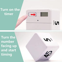 Cube Timer , Gravity Sensor Flip Timer ,Cube Countdown Timer 5-15-25-45 Minutes for Time Management