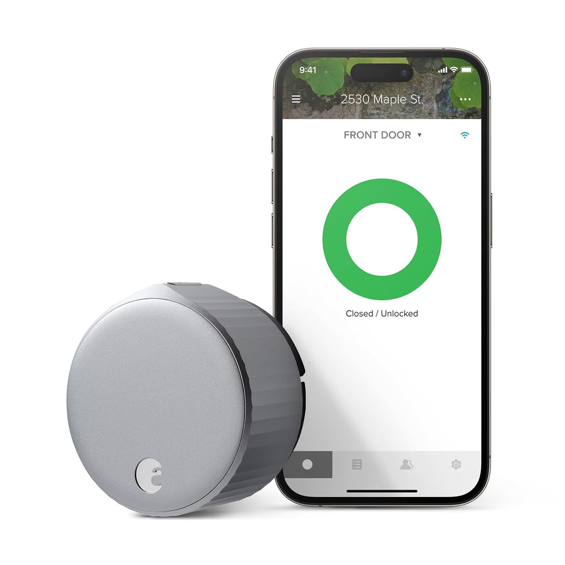 August Home Wi-Fi Smart Lock (Newest Model 4th Gen) - Alexa, Google Assistant, Home Kit, SmartThings and Airbnb Compatible, Upgrade Your Deadbolt ( Silver)