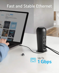 Anker Docking Station, PowerExand 12-in-1 USB-C Full Dock, 85W Charging, HDMI and DP, 2 USB-C Charging Ports, 1 USB-C and 3 USB-A 3.0 Data Ports, SD and TF Slots, Gigabit Ethernet, Audio