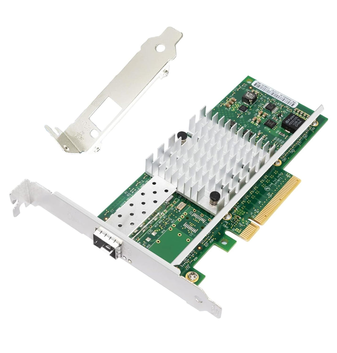 10Gb Network Card Single SFP+ Port PCI Express x8 Ethernet Converged Server Adapter Compatible Intel X520-DA1 82599EN Chip Support Windows 7/8/10/11/Visa,Server/Linux/VMware