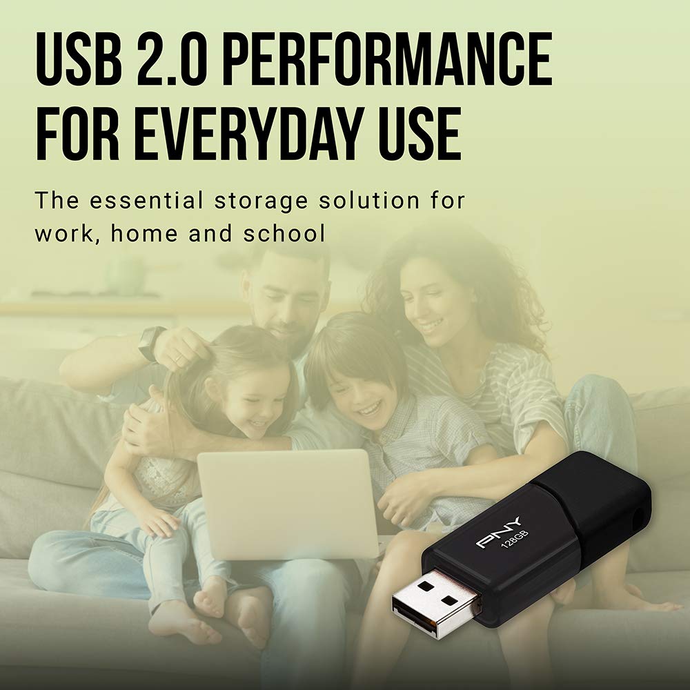 PNY Attache USB 2. 0 Flash Drive, 16GB / BLACK / 5 PACK (P-FD16GX5ATT03-MP)