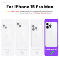 ORNARTO Designed for iPhone 15 Ultra Case with 2X Screen Protector, Liquid Silicone Gel Rubber Cover [Camera Protection + Soft Microfiber Lining], Shockproof Protective Phone Case 6.7 Inch-Purple