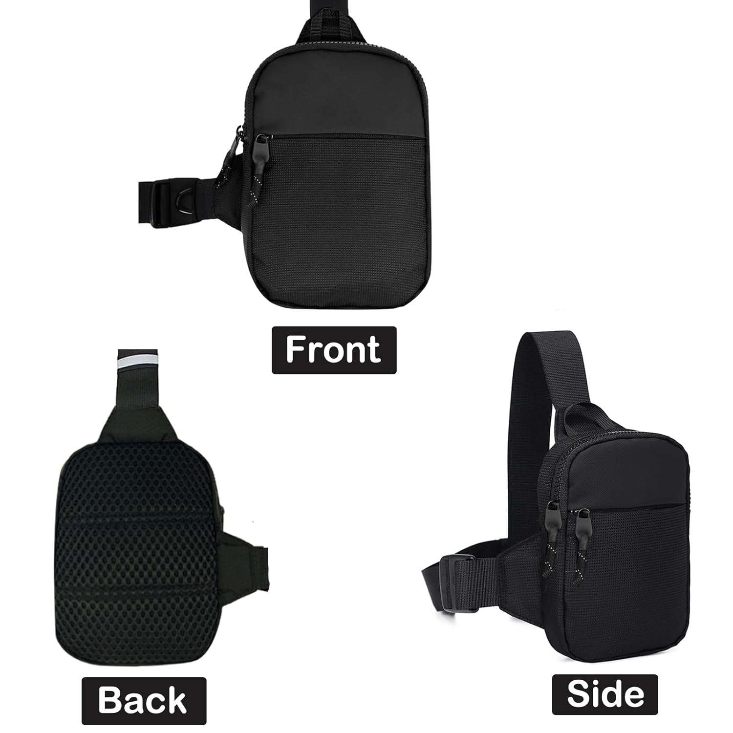 Mini Sling Bag Men Women Small Crossbody Bag Waterproof Phone Chest Bag Fanny Packs Personal Pocket Bag Hiking Backpack