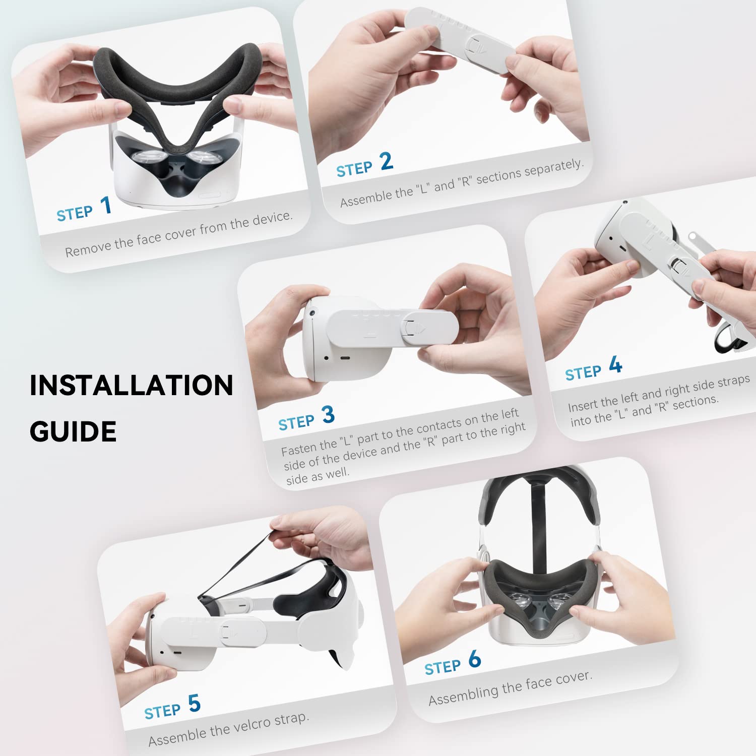 CNBEYOUNG Adjustable Head Strap for Oculus Quest 2 VR Headset, Enhanced Support and Comfort in VR Gaming