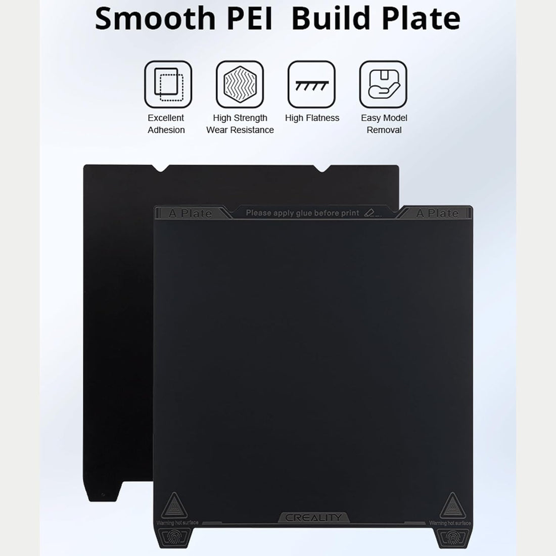Creality K1 Smooth PEI Build Plate Kit, Flexible Spring Steel Platform with Smooth PEI Surface and Magnetic Base Sheet Kit for K1, Ender 3 S1/Pro, Ender 5 S1 3D Printer 235x235mm