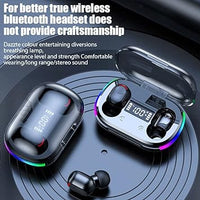 BD&M Wireless Earbuds, Bluetooth Gaming Earbuds Wireless Headphones, TWS Earphones in-Ear Wireless Ear Buds, for Gaming, Workout, Sports, Work, Running, Gym