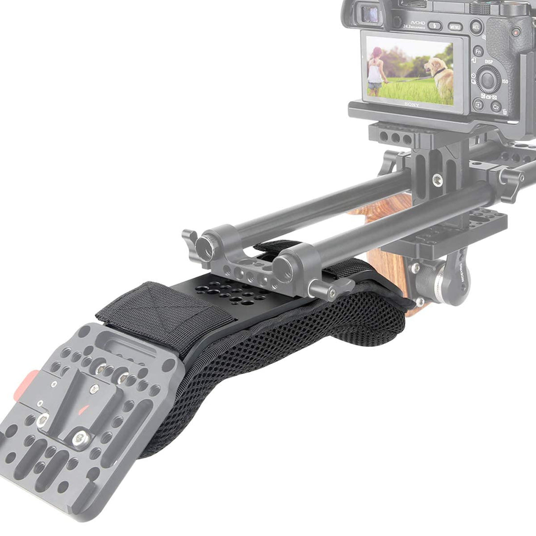 NICEYRIG Camera Shoulder Pad Run-and-Gun Shooting for 15mm DSLR Rig Support System - S483