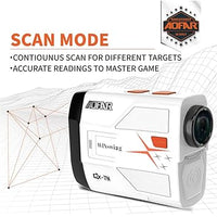 AOFAR GX-7N PRO Golf Rangefinder with Continuous Scan, Slope and Angle Switch Button with Indicator, Flag-Lock with Pulse, AI Technology, High-Precision, Waterproof for Tournament
