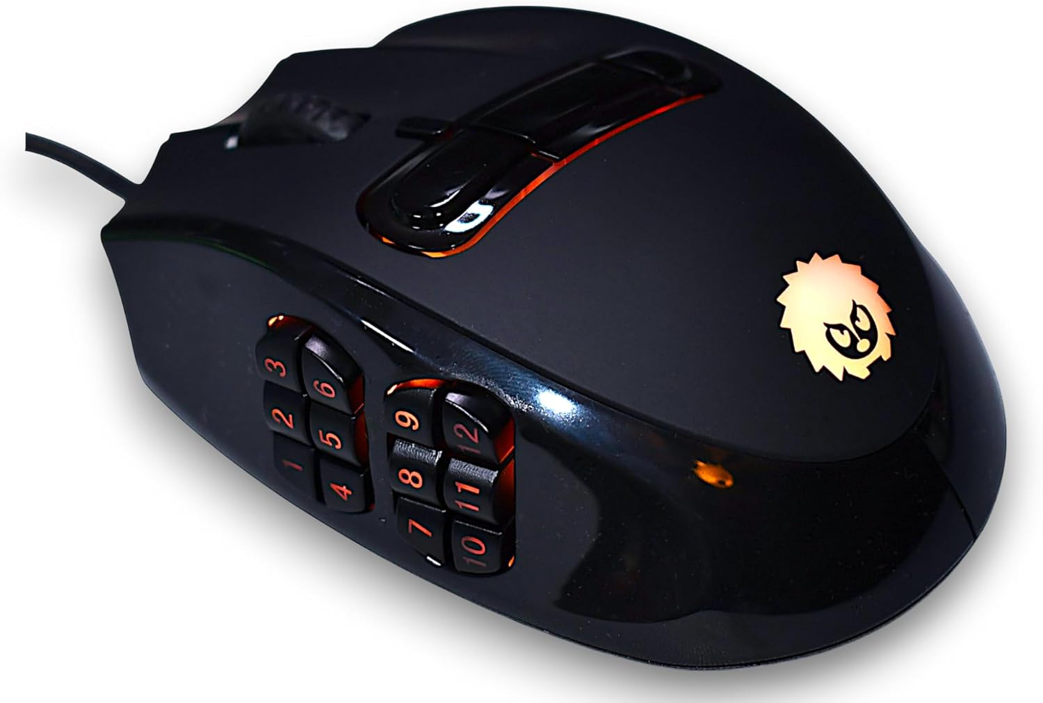 MMO Gaming Mouse with 23 Programmable Buttons and 16 – Front View