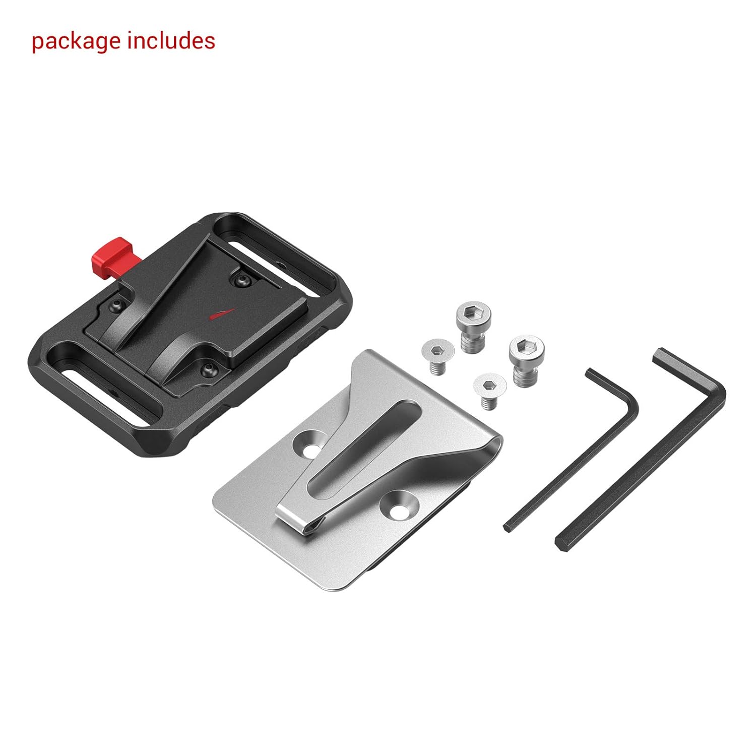 SMALLRIG Mini V-Lock Mount Battery Plate with Belt Clip - 2990