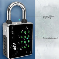 Fingerprint Padlock, Smart Padlock Keyless Password for Home Gate Gym Outdoor School Locker, Lock for Locker with Key Card and Fingerprint Unlock