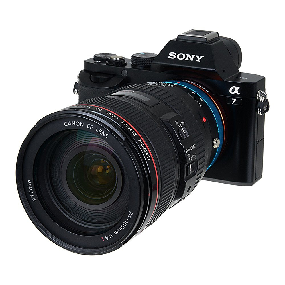 Fotodiox Pro Lens Mount Adapter with Built-in Aperture Iris Canon EOS EF (NOT EF-S Lens) Lens to Sony (NEX) Camera Adapter for Sony Alpha NEX-7 NEX-6 NEX-5N NEX-5 NEX-C3 NEX-3