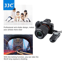 JJC Wired Timer Remote Shutter Release Control & Clip Holder for Sony A7III A7RIII A6000 A6300 A6500 A9 A7II A7RII A7SII A7 A7R A7S RX100 VI V IV III II RX10 III II A99II A77II replaces Sony RM-SPR1