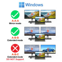 Qwiizlab USB 3.0 to HDMI VGA Adapter, 1080P@60Hz Video Converter, Supports Windows 7/8/10/11 Only, USB-A Data Port