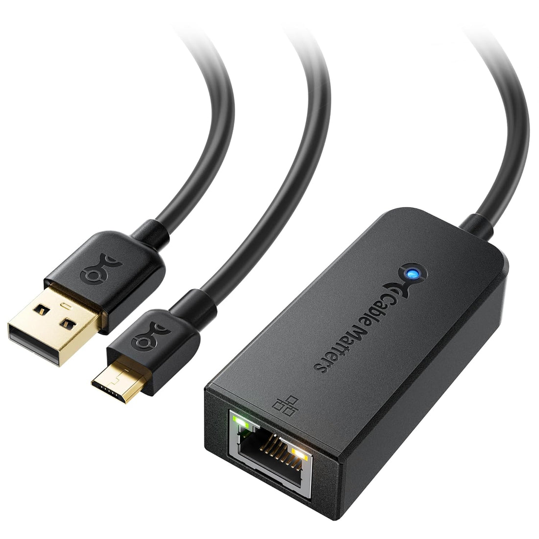 Cable Matters Micro USB to Ethernet Adapter for Fire TV Stick (2nd Generation), Chromecast, and Google Home Mini