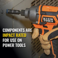 Klein Tools 32500HD Multi-Bit Screwdriver/Nut Driver, Impact Rated 11-in-1 Tool with Phillips, Slotted, Square and Torx Tips