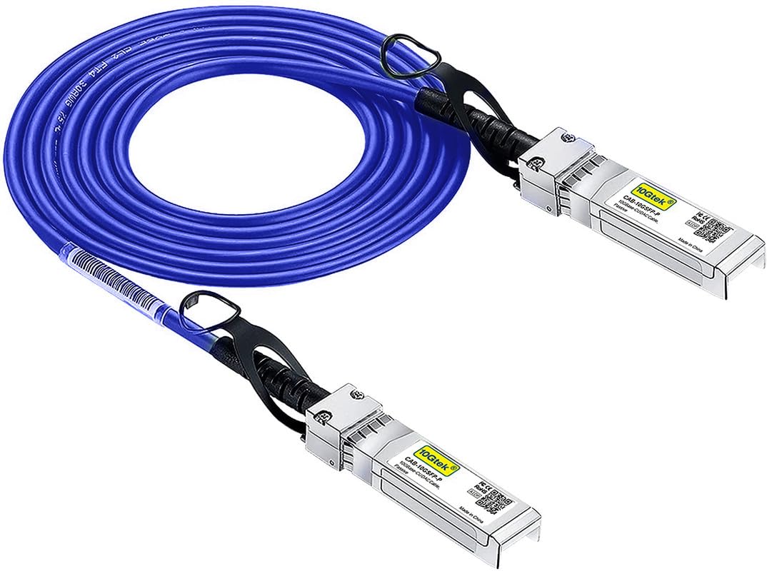 [Dark Blue] Colored 10G SFP+ DAC Cable - Twinax SFP Cable for Cisco SFP-H10GB-CU2M, Ubiquiti UniFi, D-Link, Supermicro, Netgear, Mikrotik, Fortinet, 2-Meter(6.5ft)