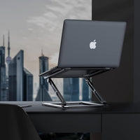 Laptop Stand for Desk, Adjustable Laptop Stand Holder Portable Laptop Riser with Multi-Angle Height Adjustable Computer Stand for MacBook Air/Pro and More Notebooks 10-17.3"-Black