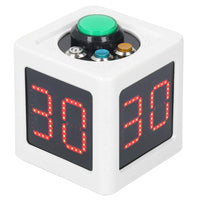 Countdown Stopwatch, Cube Timer 1.4in HD Display Adjustable Brightness with Alarm for Private Poker (White)