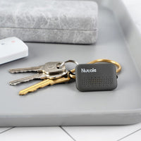 Nutale Key Finder Mini, Bluetooth Tracker Item Locator with Key Chain for Keys Pet Wallets or Backpacks and Tablets Batteries Include (Black, 6 Pack)